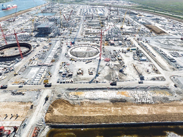 Construction progresses at Sempra's Port Arthur LNG export terminal