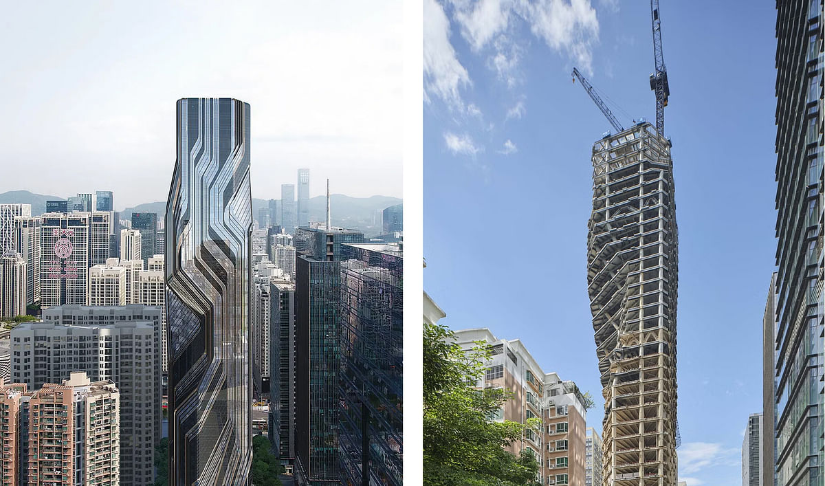 Sculptural facade of the Shenzhen Institute of Financial Technology by Zaha Hadid Architects takes shape | News