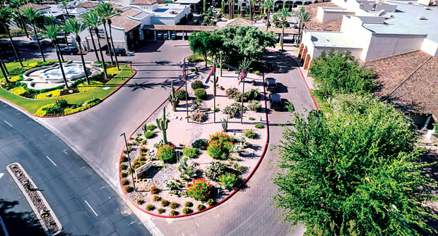 Another entrance to the resort already had a cactus and succulent garden, which served as a template for LandCare to upgrade its aesthetic. (Photo: LandCare)