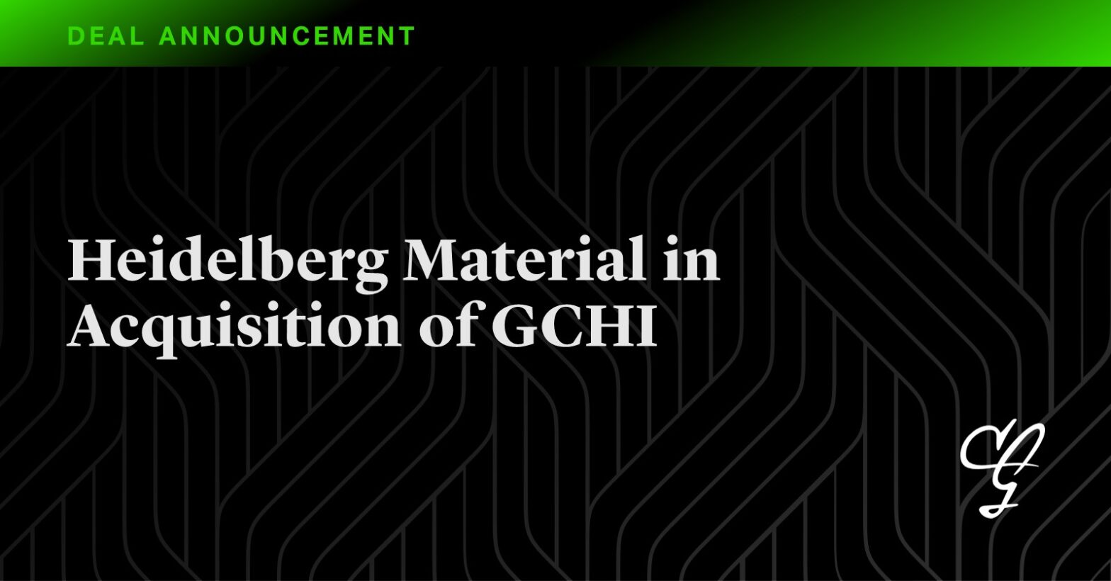 Heidelberg Material on the takeover of GCHI