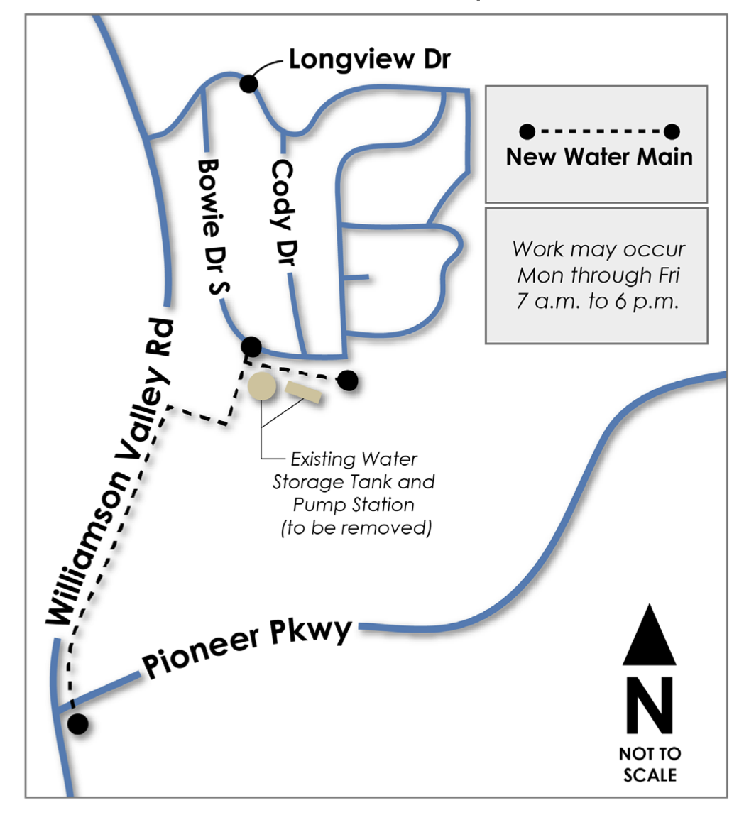 Map showing the water main expansion project area as described in the article.