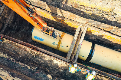 Infrashield of the Northwest Pipe Company, a Geohazard -resistant joint system for C200 steel tube (Prnewsfoto/Northwest Pipe Company)