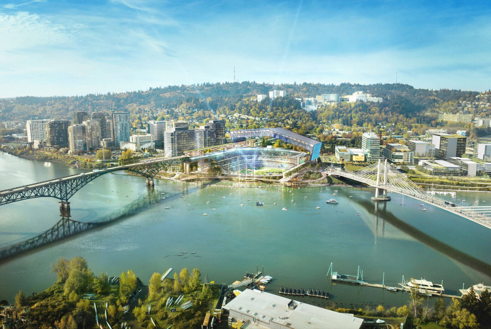 TVA architects and populated design prospective MLB stadium in Portland, Oregon