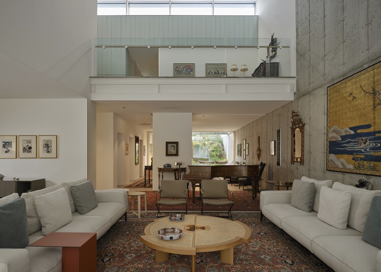 West Don Ravine Passive House / Poiesis Architecture - Interior photography, living room, sofa, table, chair