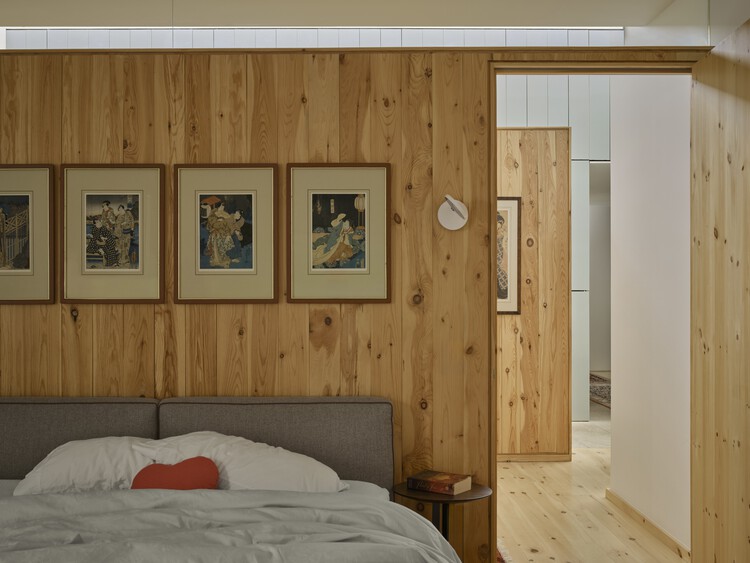 West Don Ravine Passive House / Poiesis Architecture - Interior Photography, Bedroom, Wood, Bed