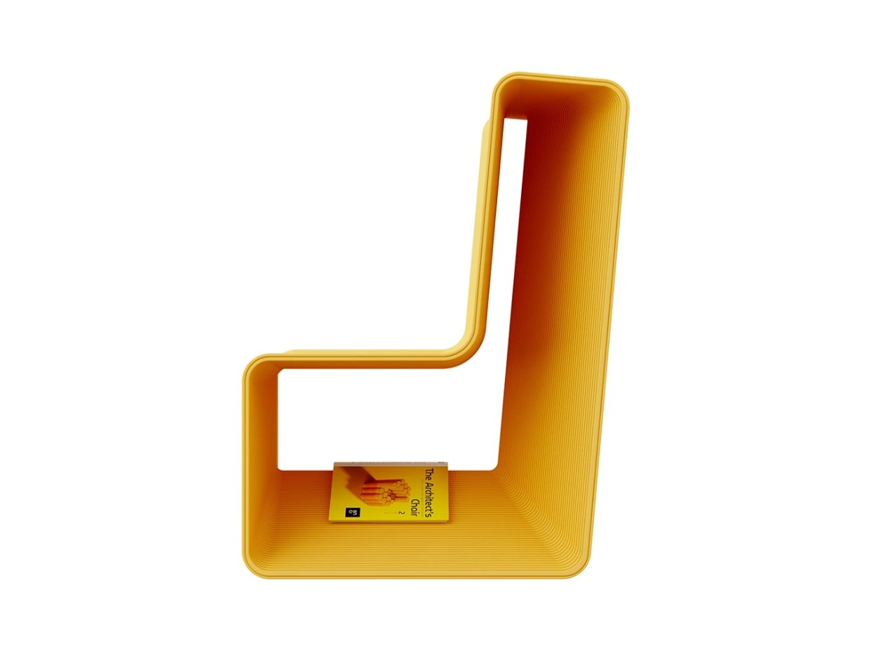 3D printed chair also works as a bookshelf and bookmark!