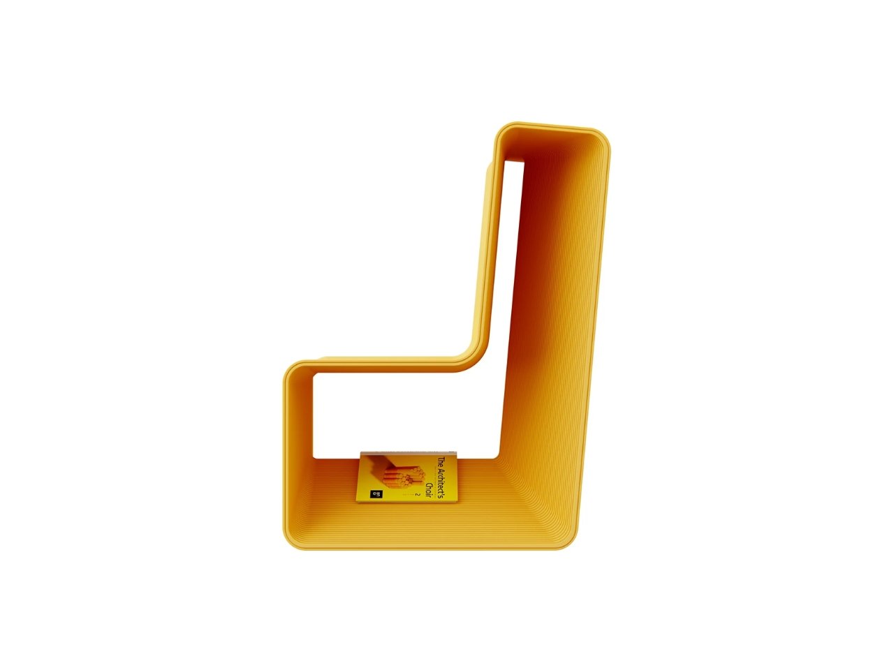 3D printed chair also works as a bookshelf and bookmark!
