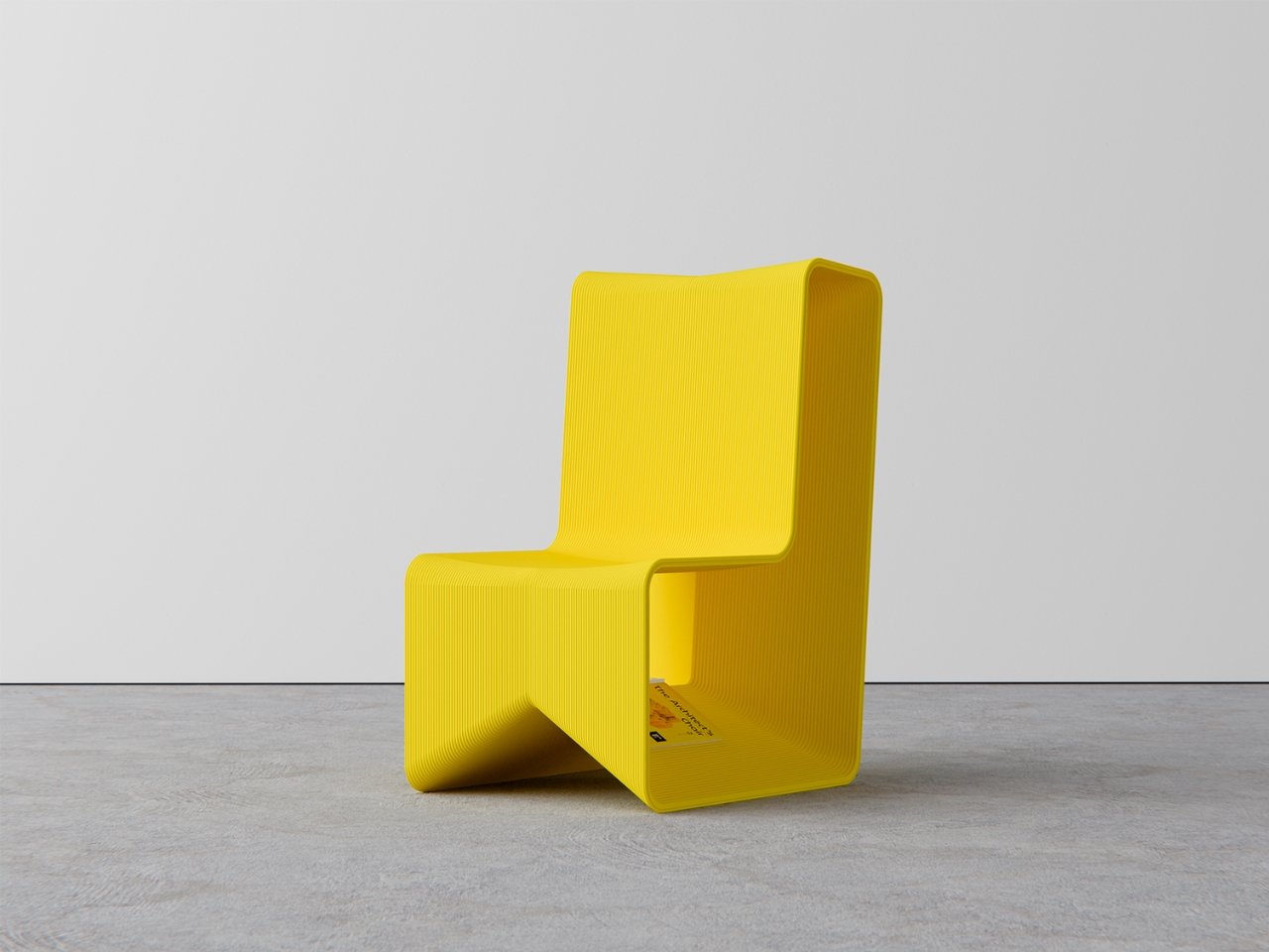 3D printed chair also works as a bookshelf and bookmark!