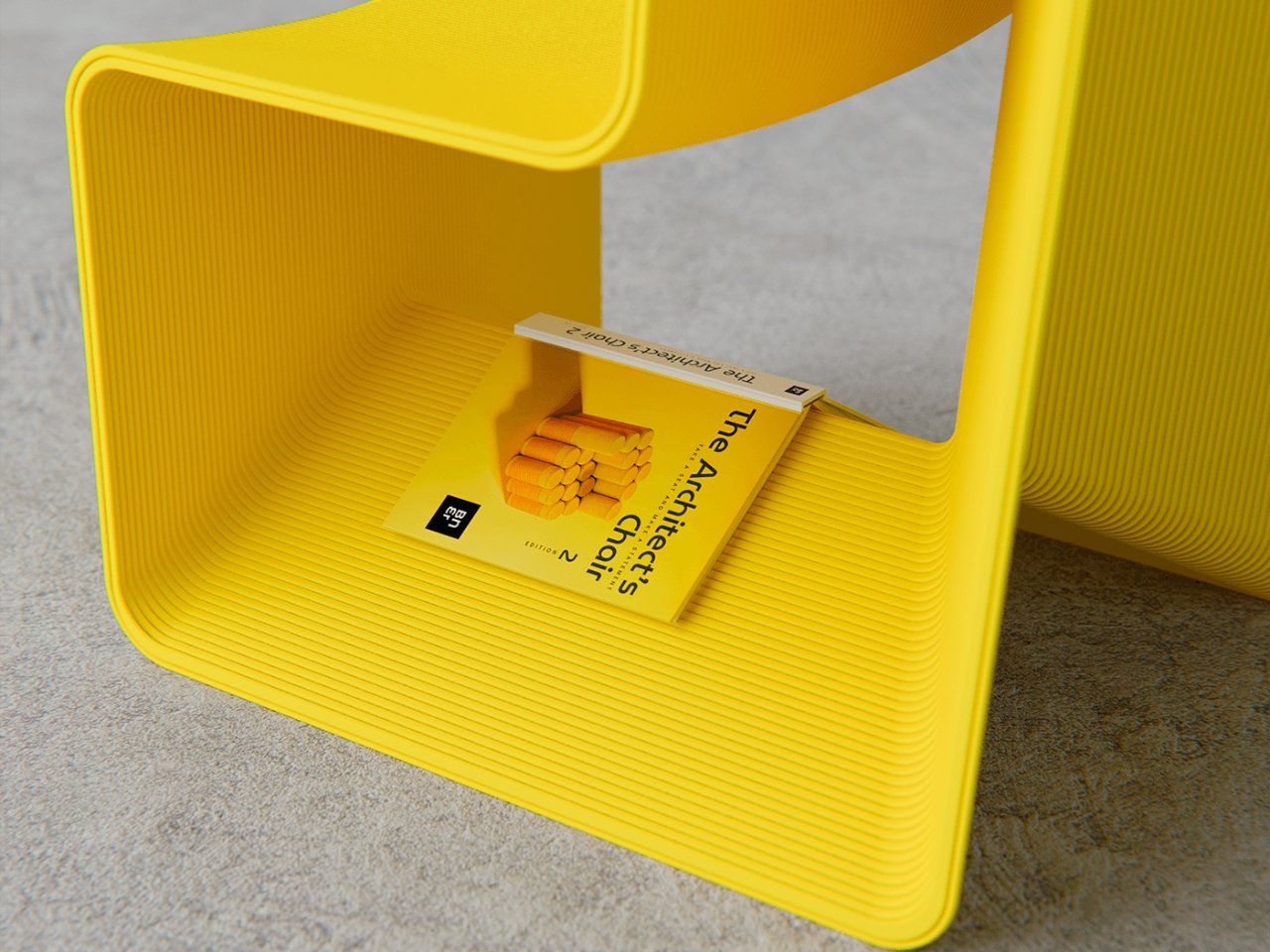 3D printed chair also works as a bookshelf and bookmark!