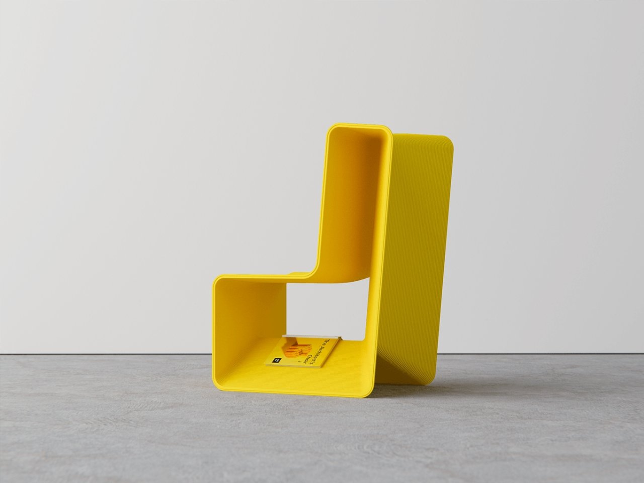 3D printed chair also works as a bookshelf and bookmark!
