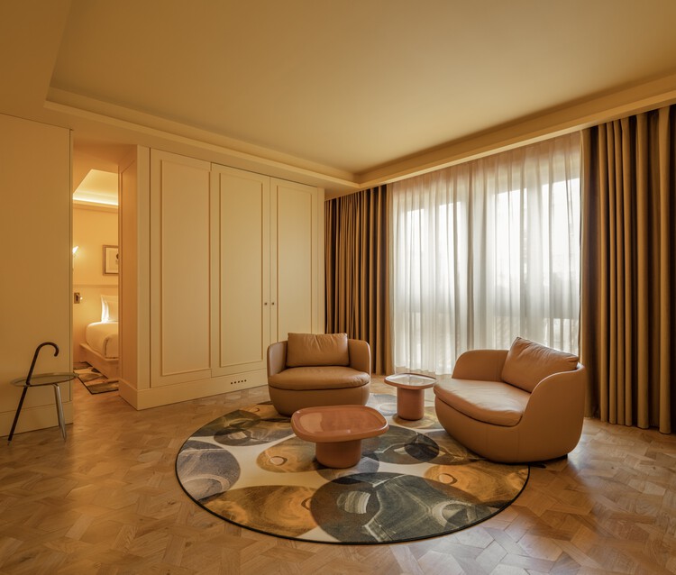 Art Legacy Hotel / Rebelo Andrade - interior photography, living room, wood, lighting