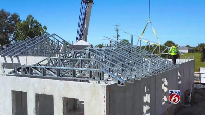 Concrete houses were able to bring families to safety during the hurricane