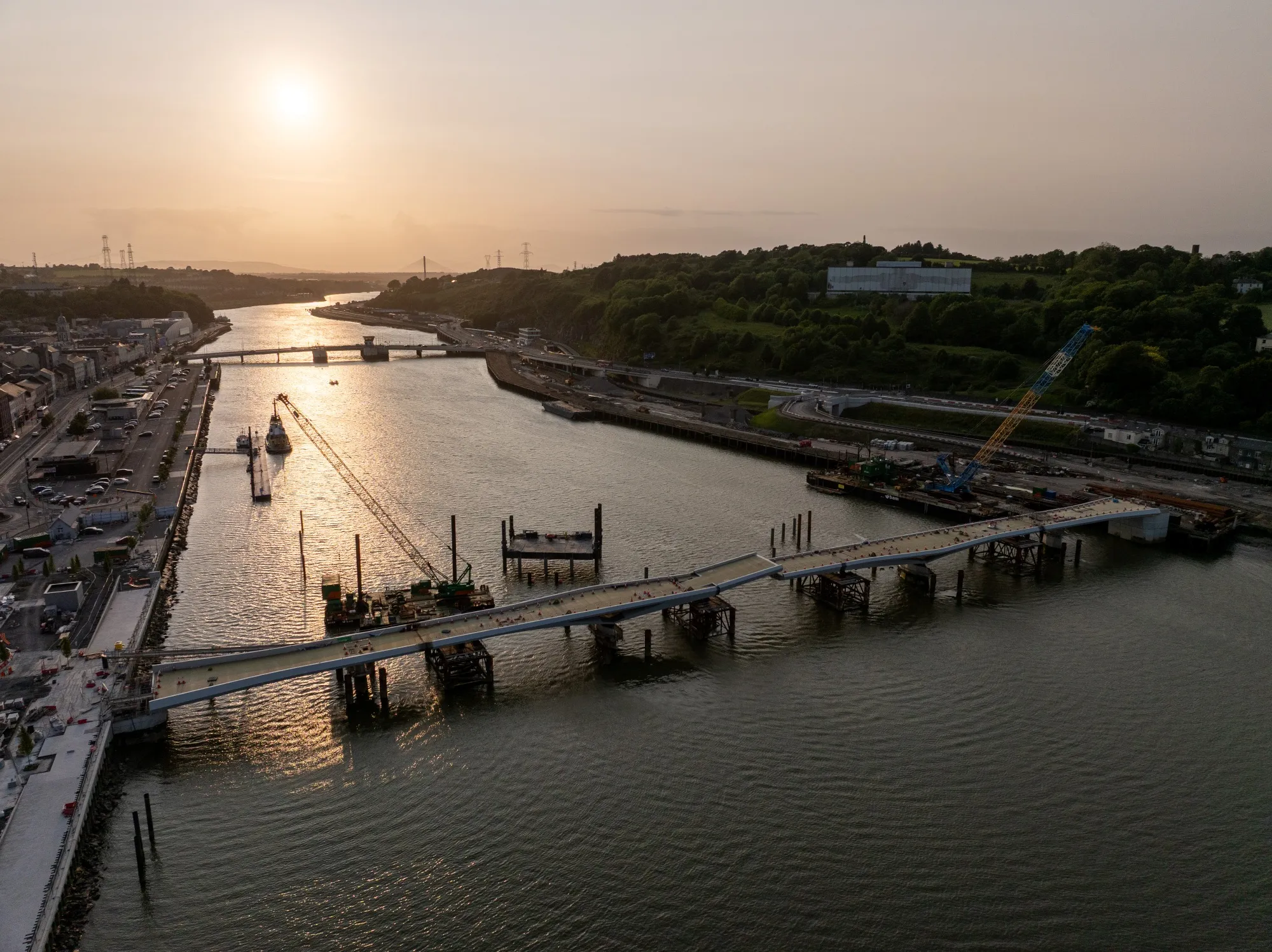 Overbworthy deck installed on the Waterford Sustainable Transport Bridge