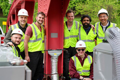 Members of the umass Amherst and research teams on the repair site in Great Barrington (image source: Umass Amherst)
