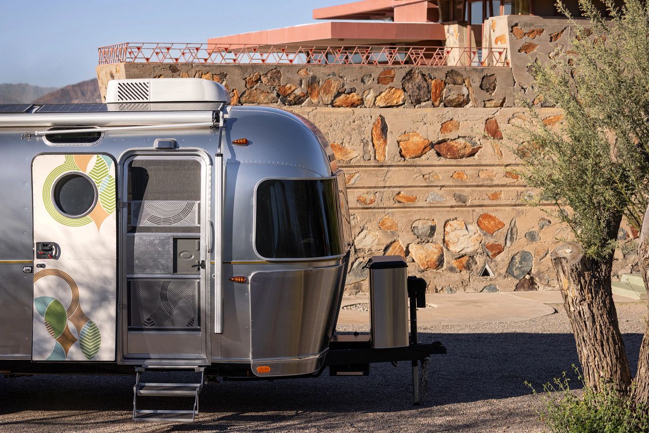Image can contain caravan transportation van vehicle architecture building and motorhome