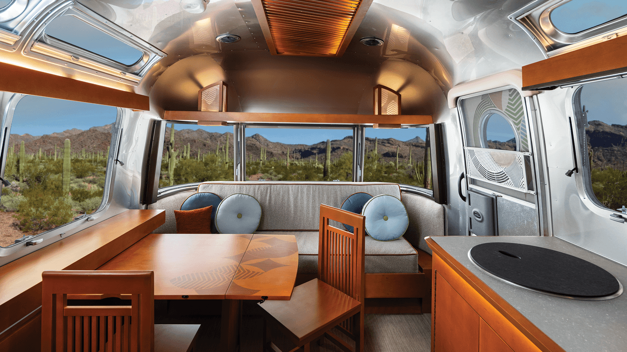 Frank Lloyd Wright Foundation and Airstream reveal a caravan inspired by the USONIAN
