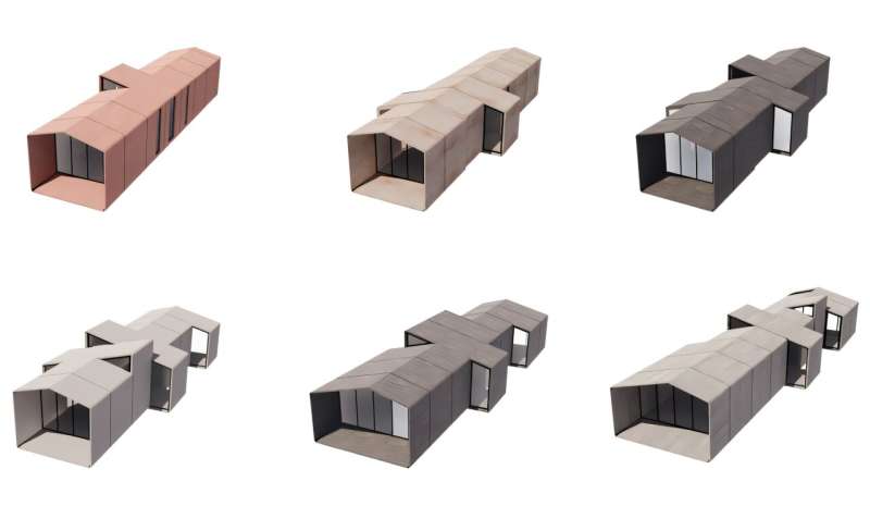 A modular, concrete system of concrete rings can be connected in different ways to build up a number of energy -efficient houses. Credit: Pablo Moyano Fernández, CC BY-SA In order to promote the construction of affordable, resilient houses, the future is concrete