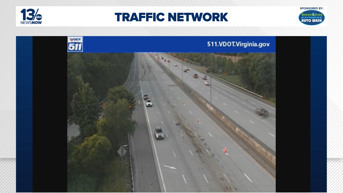 One Lane Open on the I-64 West in Hampton after the concrete car crash