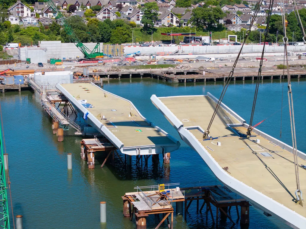 Overbworthy deck installed on the Waterford Sustainable Transport Bridge