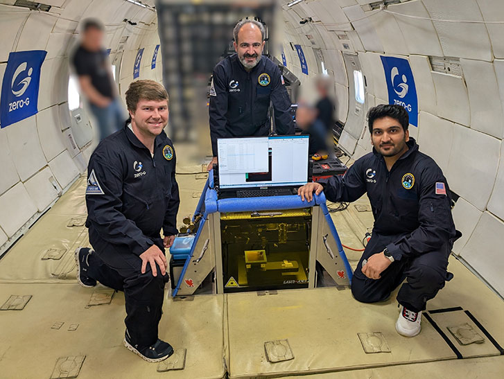 The 3D printer from Auburn University leads through the zero gravital test as part of the project with NASA-financed electronics and semiconductor devices of $ 870,000.