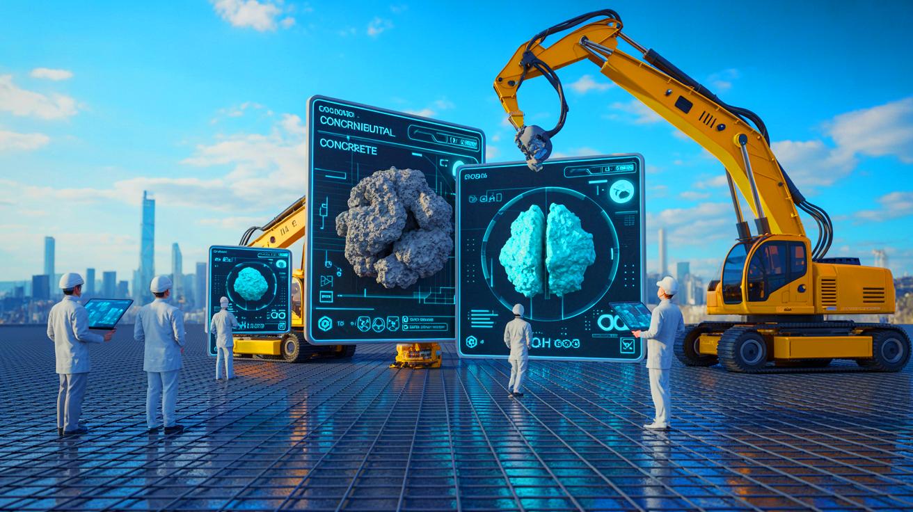 AI scientist say, "we simulate 4 billion atoms to break the dirty secret of concrete", as a carbonutral-tech-Spark's outrage of oil and construction giants plays