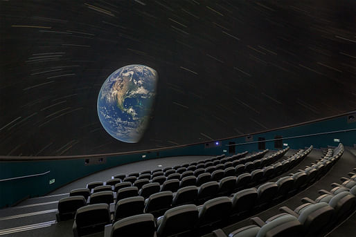 Interior view of Snøhettas Orionis Planetarium. Image © Jad Sylla 