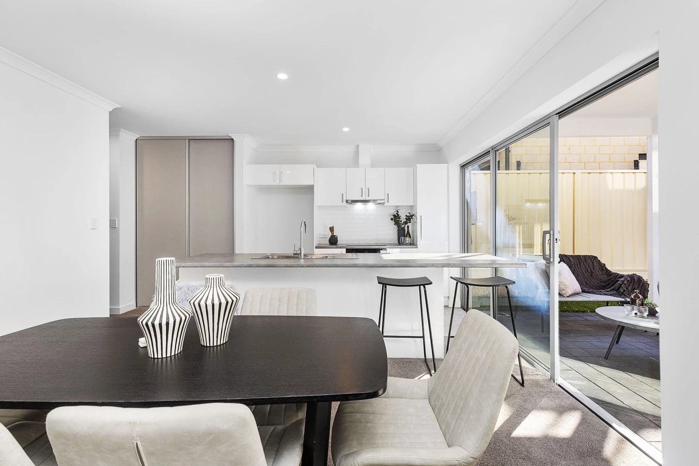 The 3D printed house has a generous glazing and helps to fill the interior with daylight