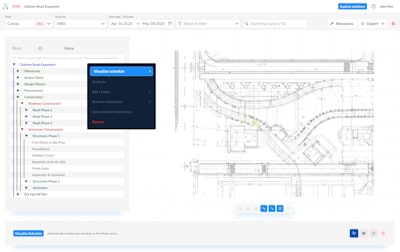 Alice plan Visualize the schedule when drawing