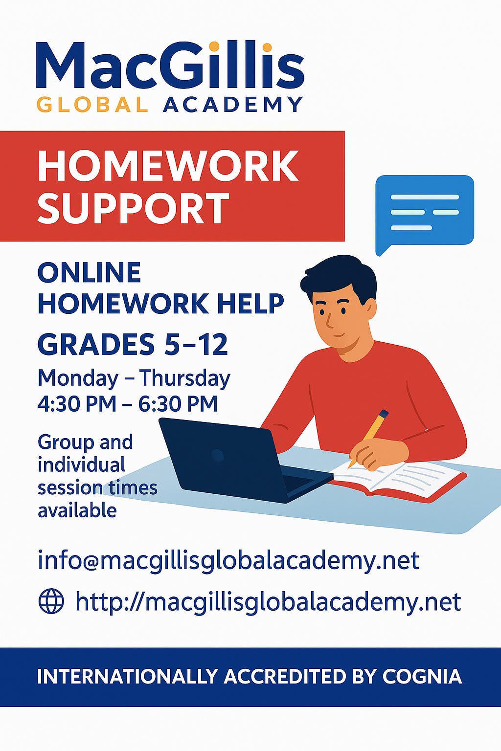 Online home tasks available for classes 5-12