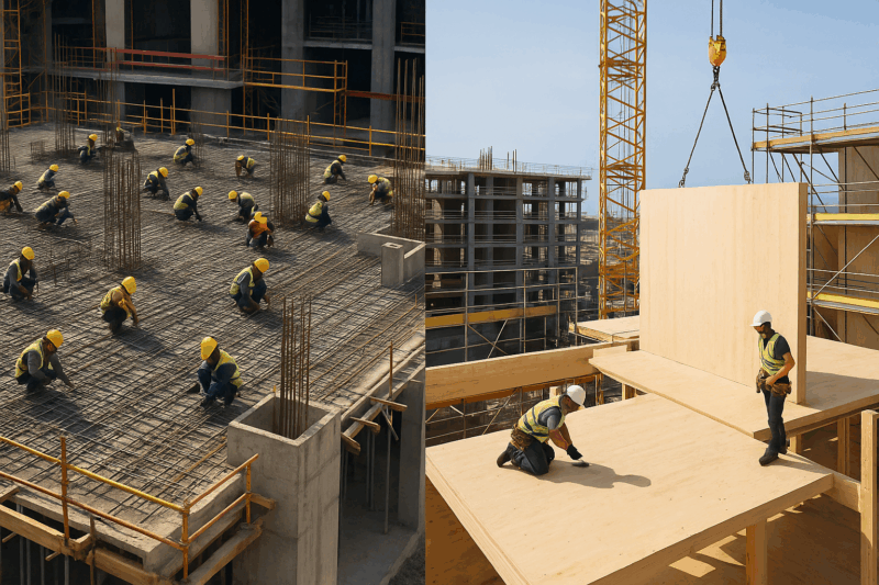 Rim of the mass wood: smaller crews, faster buildings, new floors above