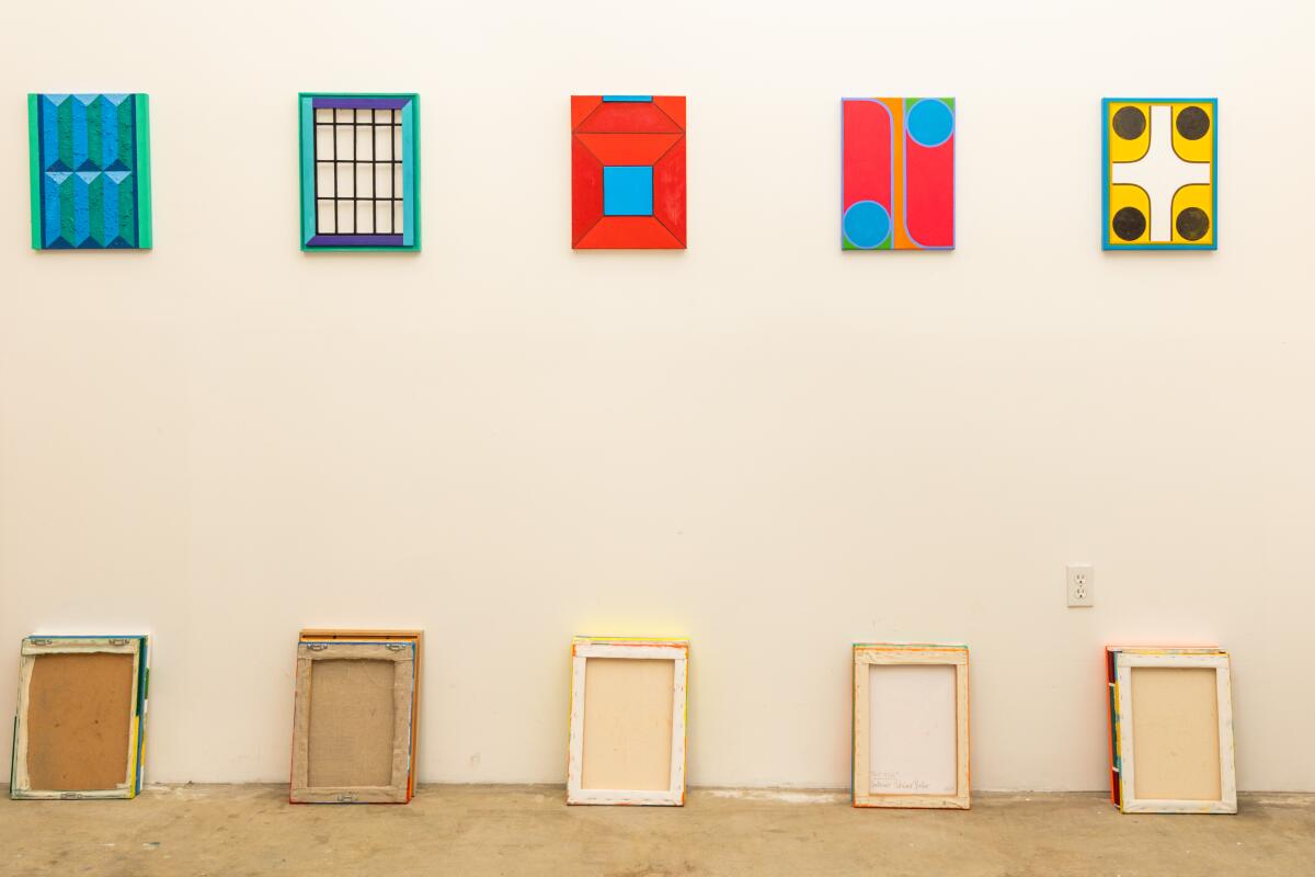 Puleo's art studio, a former garage, is a few steps below the new ADU.
