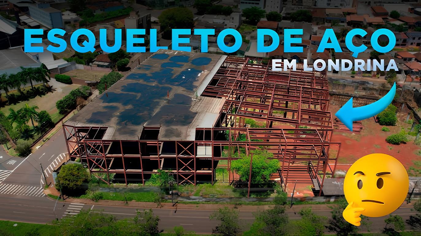 Monumental structure completely abandoned in Brazil: With 9,000 m² of exposed metal construction since 1998, the unfinished colossus on Avenida Leste-Oeste has become an urban skeleton that has dominated the landscape of Londrina for more than 25 years