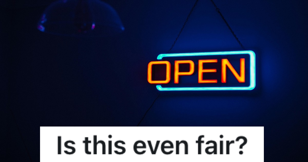 He happily accepted a job as the only man in a company and then quickly had the feeling that there were double standards Neon open sign