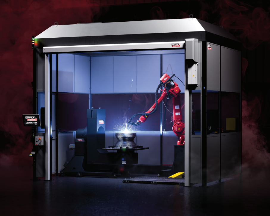 The SculptPrint 1500 robotic WAAM system. Photo via Lincoln Electric.
