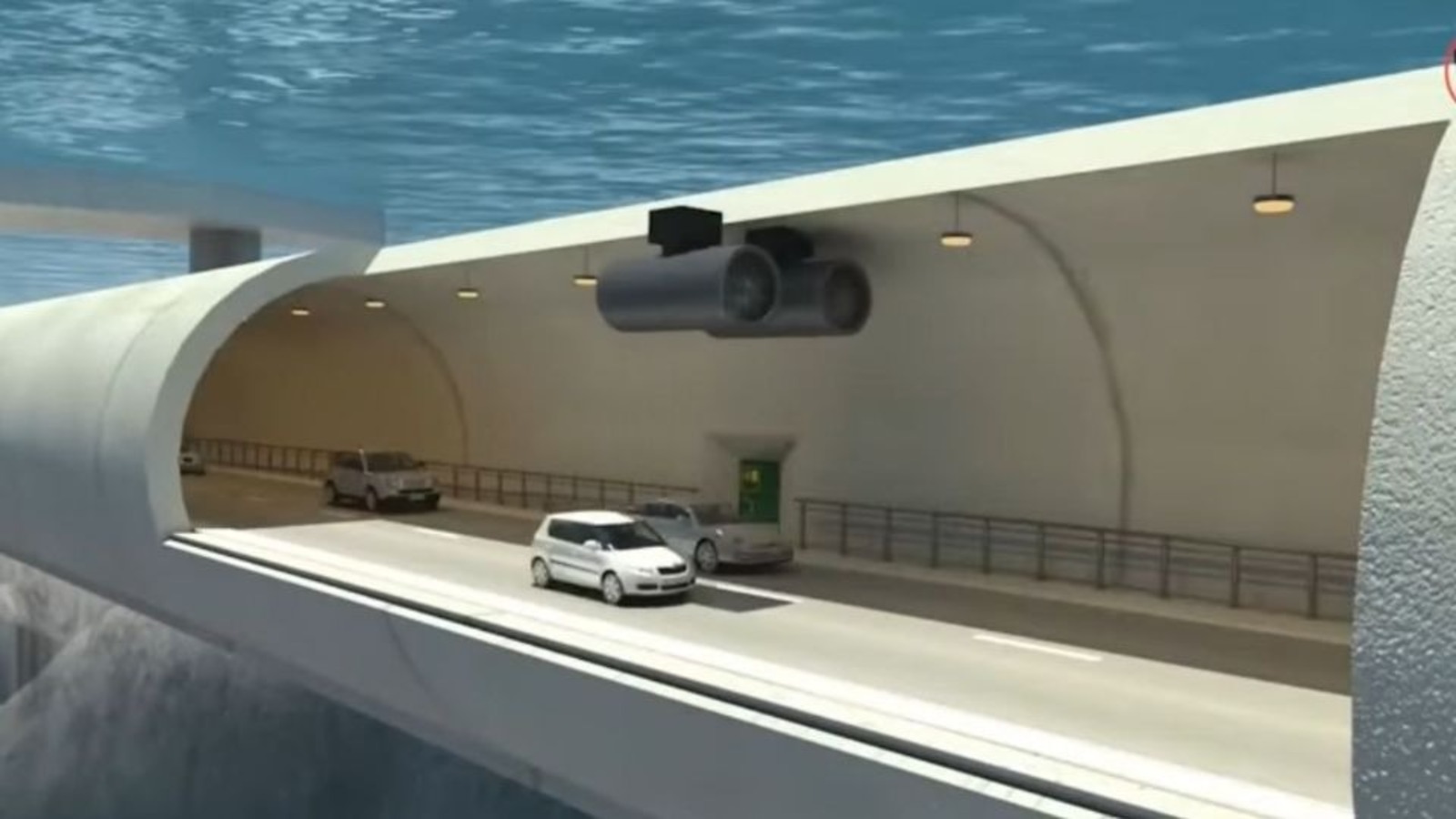 The world's largest underwater tunnel, tunnel