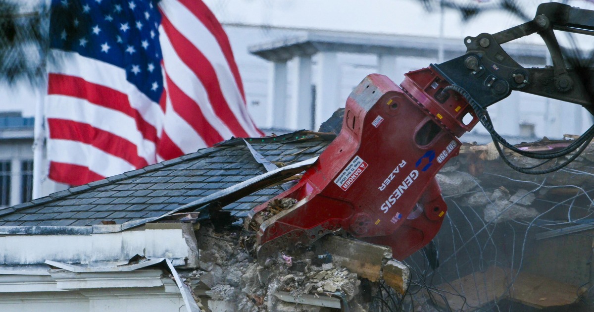 The entire East Wing of the White House is scheduled to be demolished “within days,” officials say