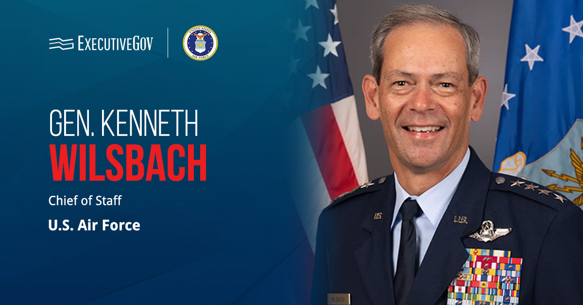 Gen. Kenneth Wilsbach. The former Air Combat Command commander was confirmed as Air Force chief of staff.