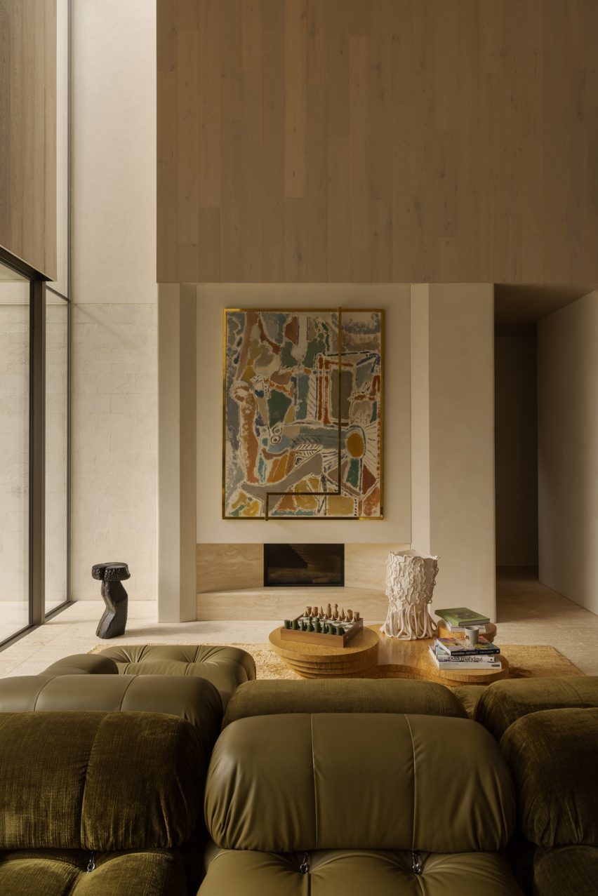 Double height living room